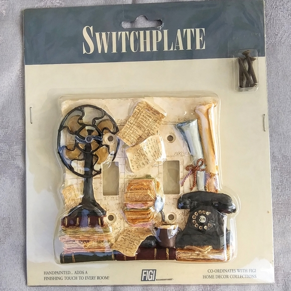 🎁 Switchplate Double - Office Nostalgic Light Switch Cover - Picture 2 of 5